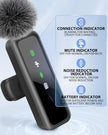 Wireless Lavalier Microphone for iPhone 15/16-2 Pack USB-C Mini Mic for iPhone, Android, iPad with Noise Cancelling & LED Display, Crystal Clear Recording for TikTok, YouTube, Podcast, Vlogging 🍁 All In One Marketplace Canada