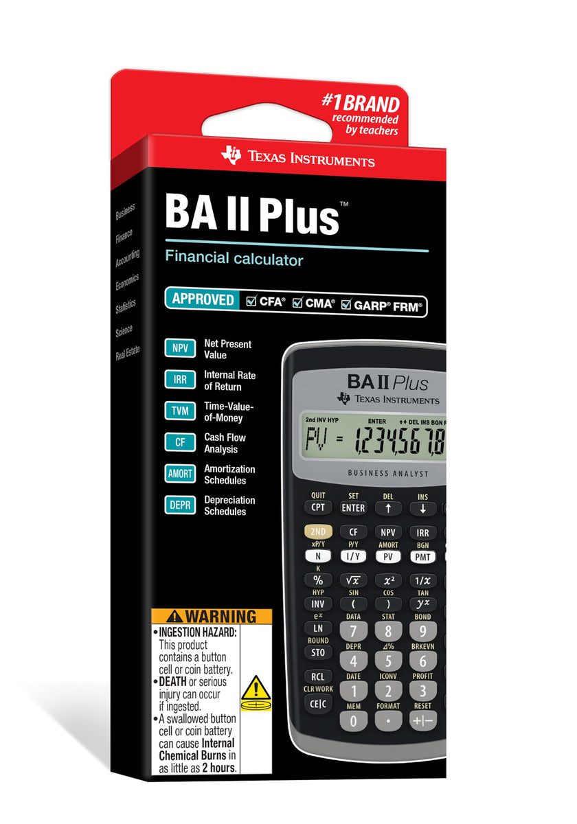 Texas Instruments BA II Plus Financial Calculator, Black 🍁 All In One Marketplace Canada