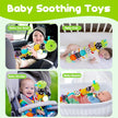 Baby Toys 0-3-6-12 Months, New Born Baby Boy Girl Gifts, Tummy Time Toys with Baby Mirror Teething Rattles Crinkle Music Sensory Toys for Newborn Babies Essentials 0 3 6 9 12 Month 🍁 All In One Marketplace Canada