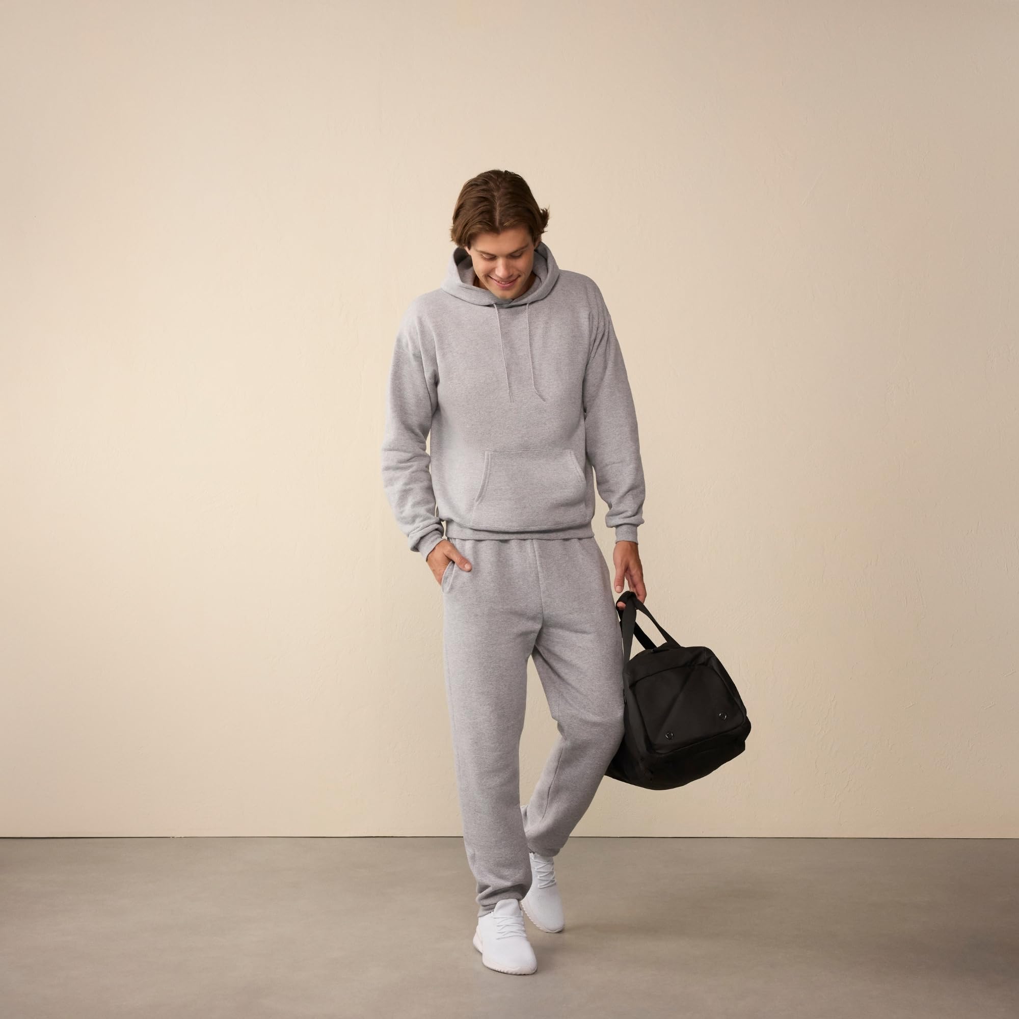 Hanes Men's Pullover EcoSmart Hooded Sweatshirt, Black, X-Large 🍁 All In One Marketplace Canada