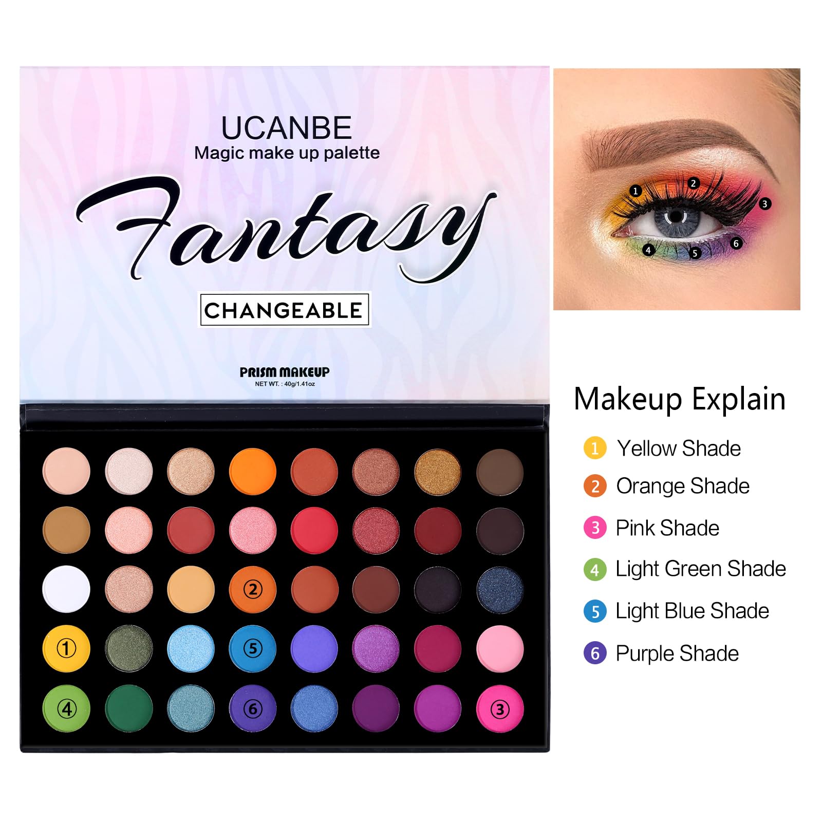 UCANBE Highly Pigmented Eye Makeup Palette, Matte Shimmer Metallic Eyeshadow Pallet Long Lasting Blendable Natural Colors Make Up Eye Shadows Cosmetics Gift Kit 🍁 All In One Marketplace Canada
