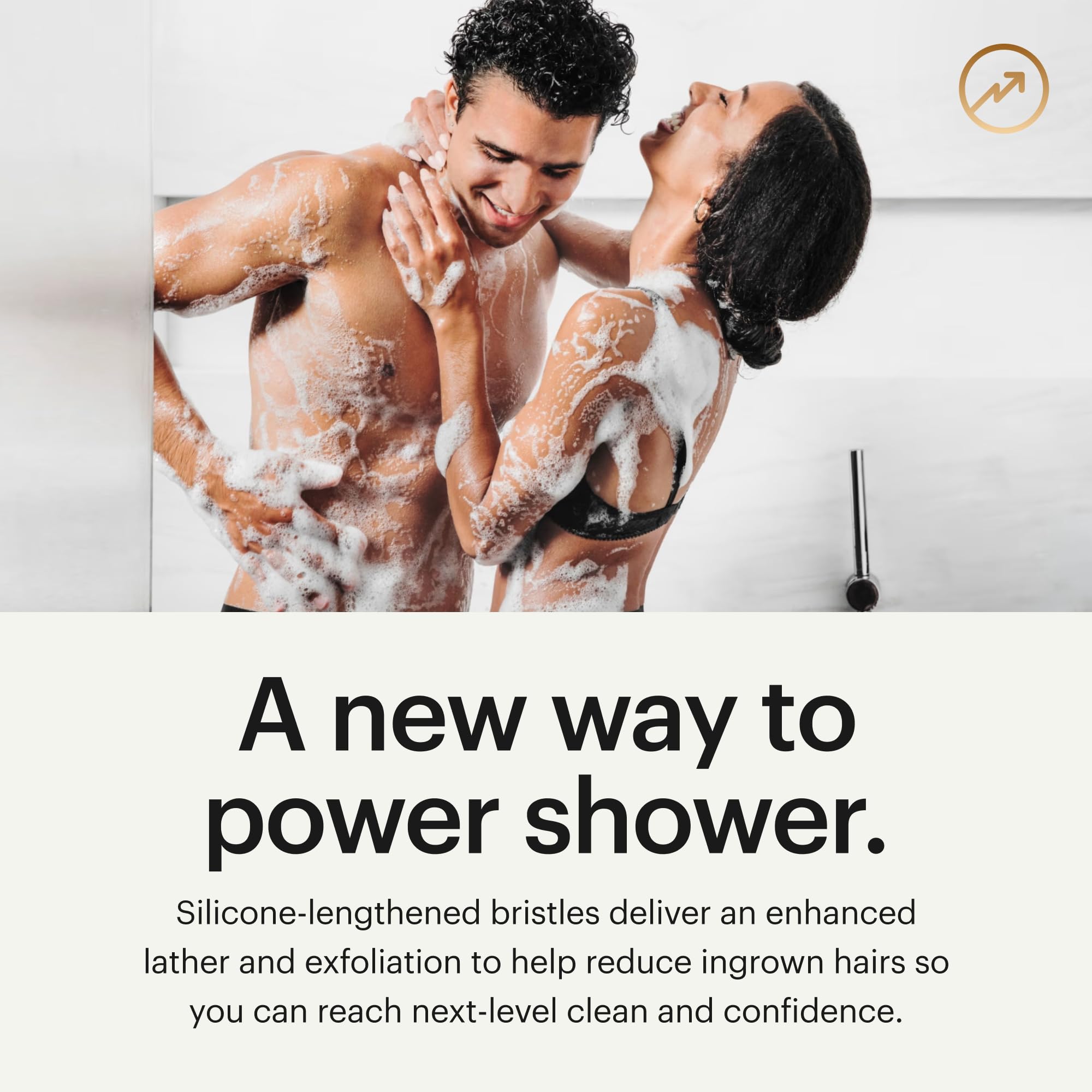 MANSCAPED® The Body Buffer Premium Silicone Scrubber for Nourishing, Cleaning & Exfoliating Your Skin - Lather Boosting Bristles with Ergonomic No-Slip Handle, Long-Lasting & Easy to Clean (1-Pack) 🍁 All In One Marketplace Canada