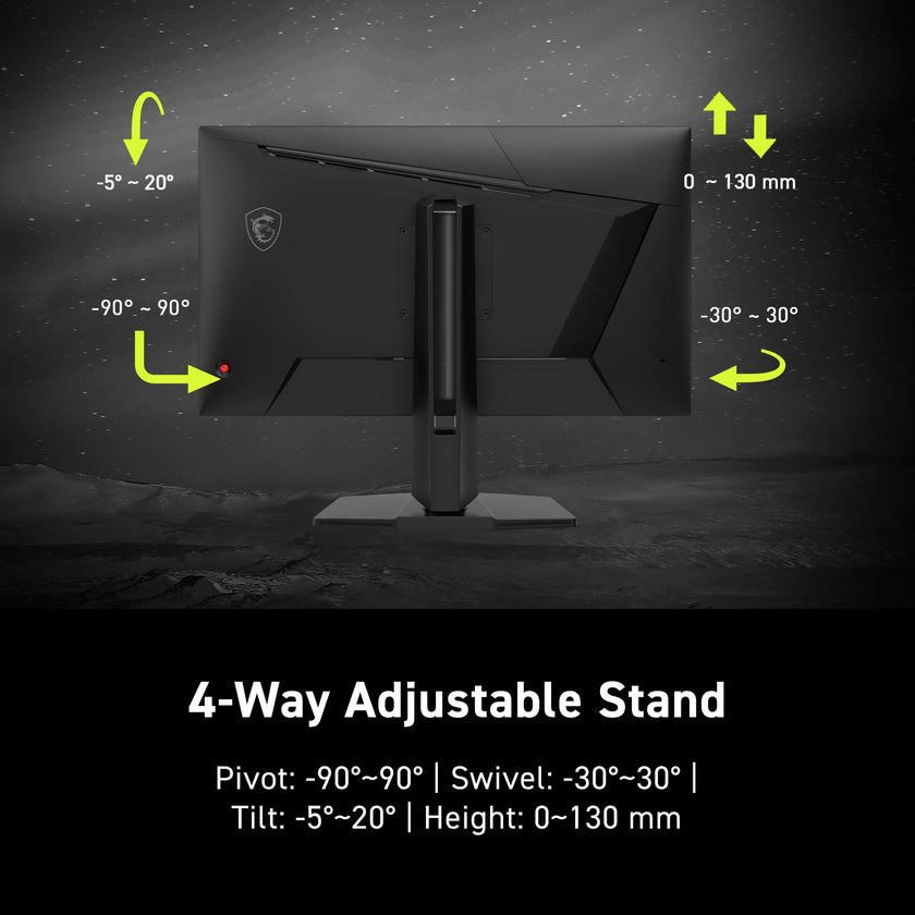 MSI MAG 275UPD E14 27-inch 3840 x 2160 (UHD) Gaming Monitor, 288Hz, Adaptive-Synch, HDMI, DisplayPort, VESA Mountable, Tilt, Height Adjustable, Speaker, 1ms, Black 🍁 All In One Marketplace Canada