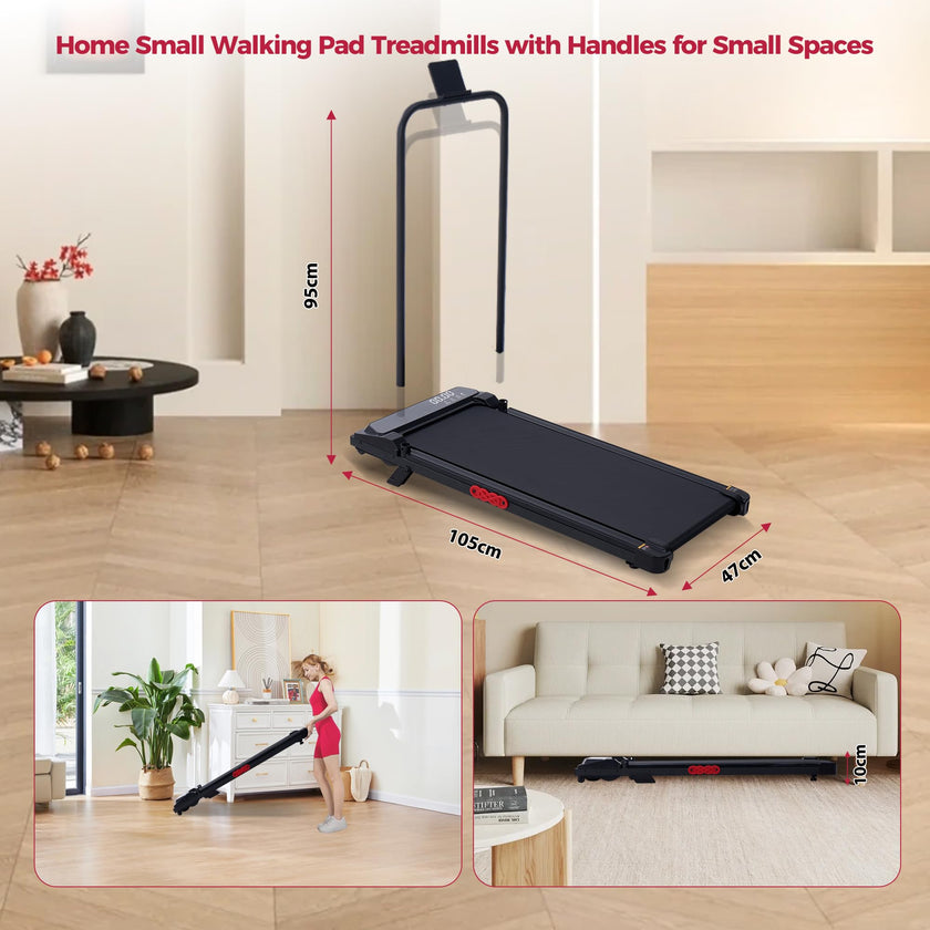 POTUPUS Walking Pad Treadmill with Incline, Portable Treadmills for Home Small Spaces, 3.0HP Electric Walking Treadmills with Handle Bar, Mini Treadmills for Exercising, 0.6-7.6MPH, 160KG, Model 401 🍁 All In One Marketplace Canada