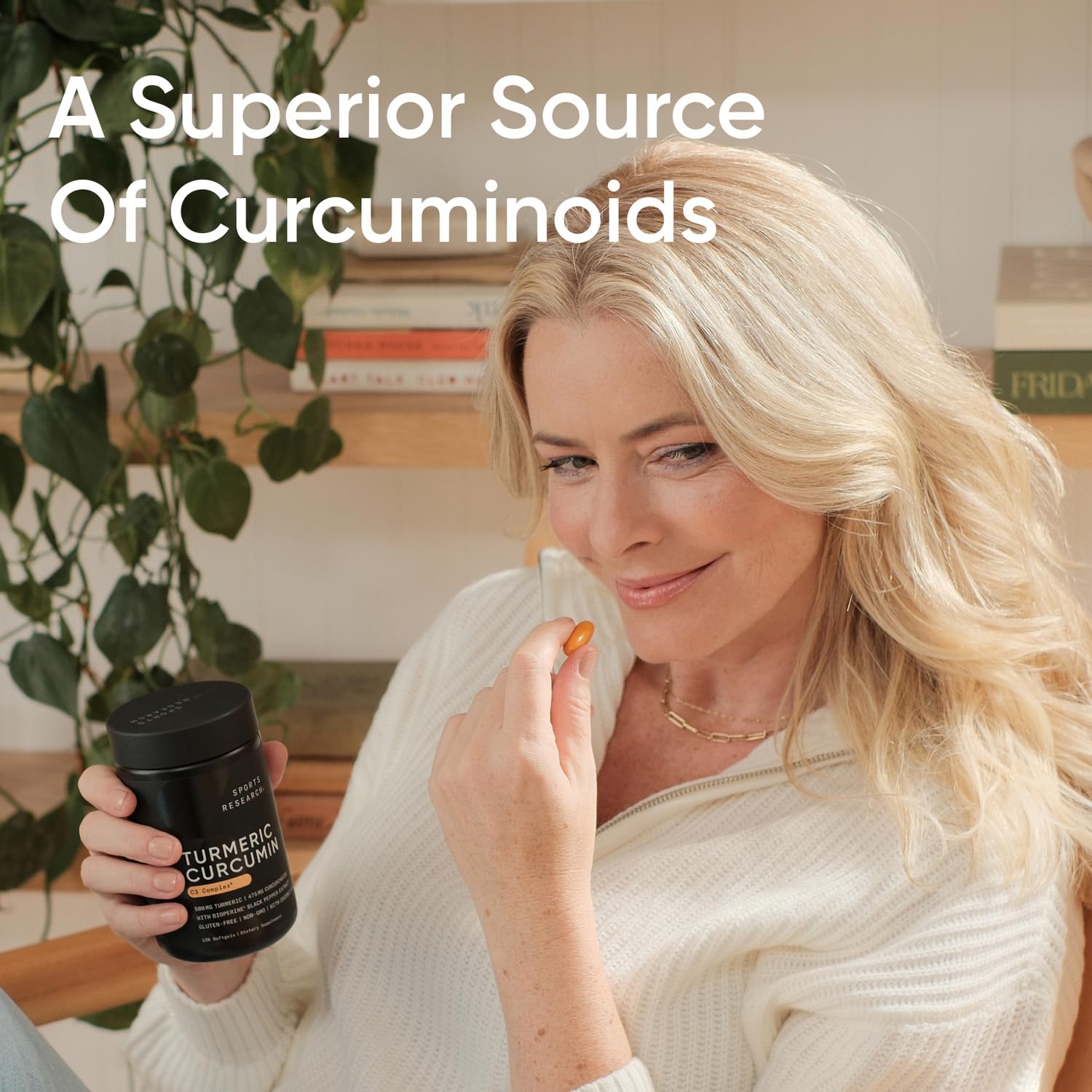 Sports Research® Turmeric Curcumin C3® Complex 500mg, Enhanced with Black Pepper & Organic Coconut Oil for Better Absorption; Non-GMO, Gluten Free & Third-Party Tested - 120 Liquid Softgels 🍁 All In One Marketplace Canada