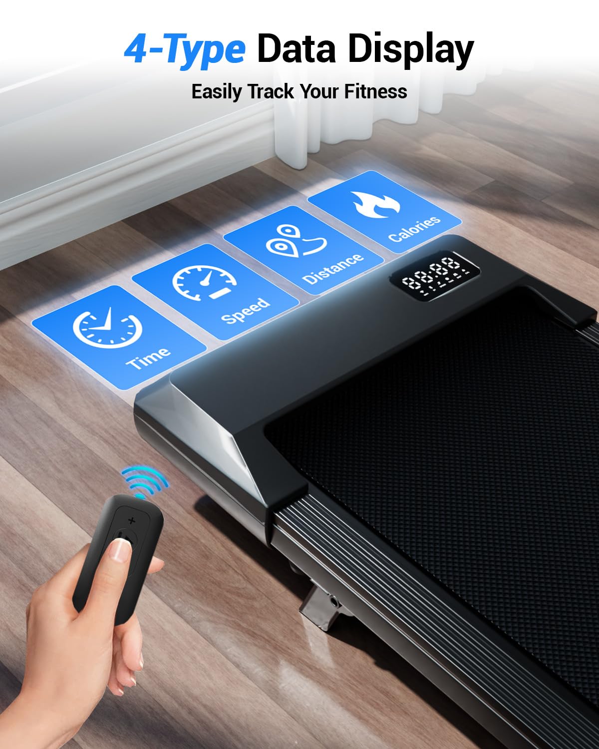Superun Walking Pad,6% Manual Incline Walking Pad Treadmill,Under Desk Treadmill for Home Office, with App & Remote,2.5HP Quiet,LED Display,300 lbs Capacity 🍁 All In One Marketplace Canada