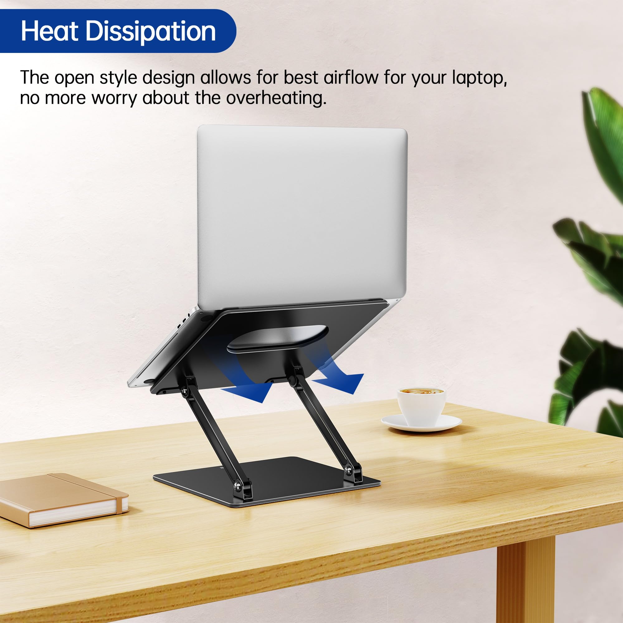 Besign LS10 Laptop Stand for Desk, Ergonomic Adjustable Notebook Tablet Stand, Riser Holder Computer Stand Compatible with Air, Pro, Dell, HP, Lenovo More 10-14