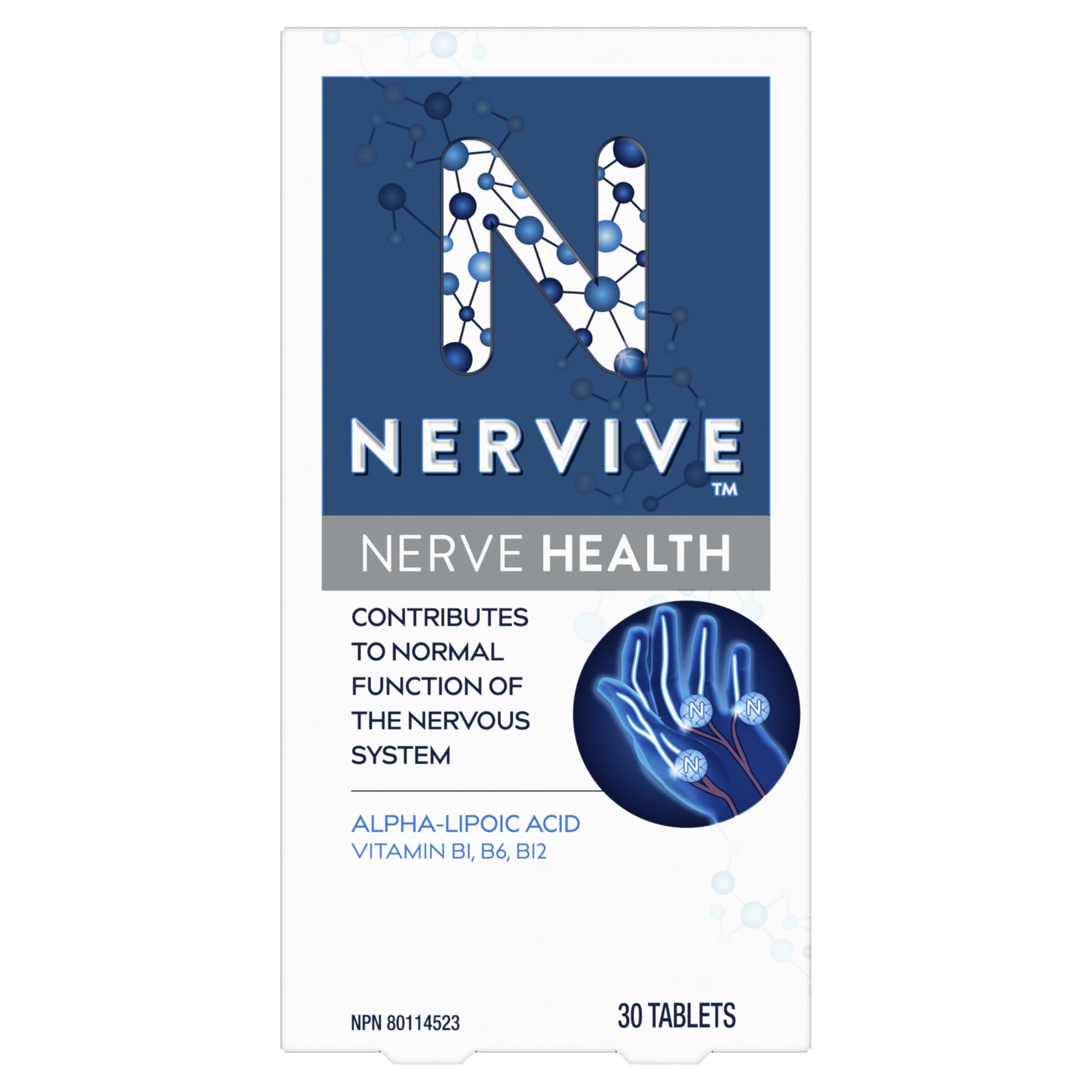 Nervive, Nerve Health, for Nervous System, Alpha Lipoic Acid, ALA, Vitamins B1-Thiamine, B6, B12, 30-Day Supply, 30 Count 🍁 All In One Marketplace Canada