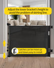 Retractable Baby Gates for Stairs, 55 Wide Mesh Dog Gate for Doorways, 33.6