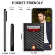 VATAN Wallet for Men Slim RFID Blocking Leather Credit Card Holder Wallet for 15 Cards, Bifold Minimalist Thin Wallet with 2 ID Windows & Cash Slot, with Gift Box (Carbon Fiber Black) 🍁 All In One Marketplace Canada