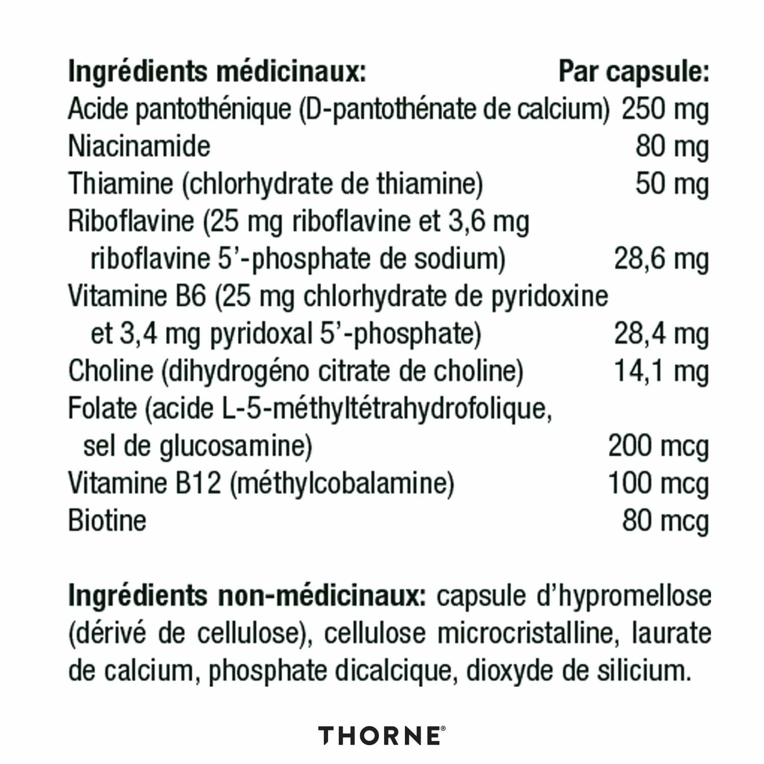 Thorne Stress B-Complex - Vitamin B Complex for Stress Support - 60 Capsules - 60 Servings 🍁 All In One Marketplace Canada