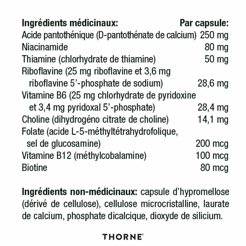 Thorne Stress B-Complex - Vitamin B Complex for Stress Support - 60 Capsules - 60 Servings 🍁 All In One Marketplace Canada