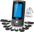 Belifu Dual Channel TENS EMS Unit 24 Modes Muscle Stimulator for Pain Relief Therapy, Electronic Pulse Massager Muscle Massager with 10 Pads, Dust-Proof Drawstring Storage Bag，Fastening Cable Ties 🍁 All In One Marketplace Canada