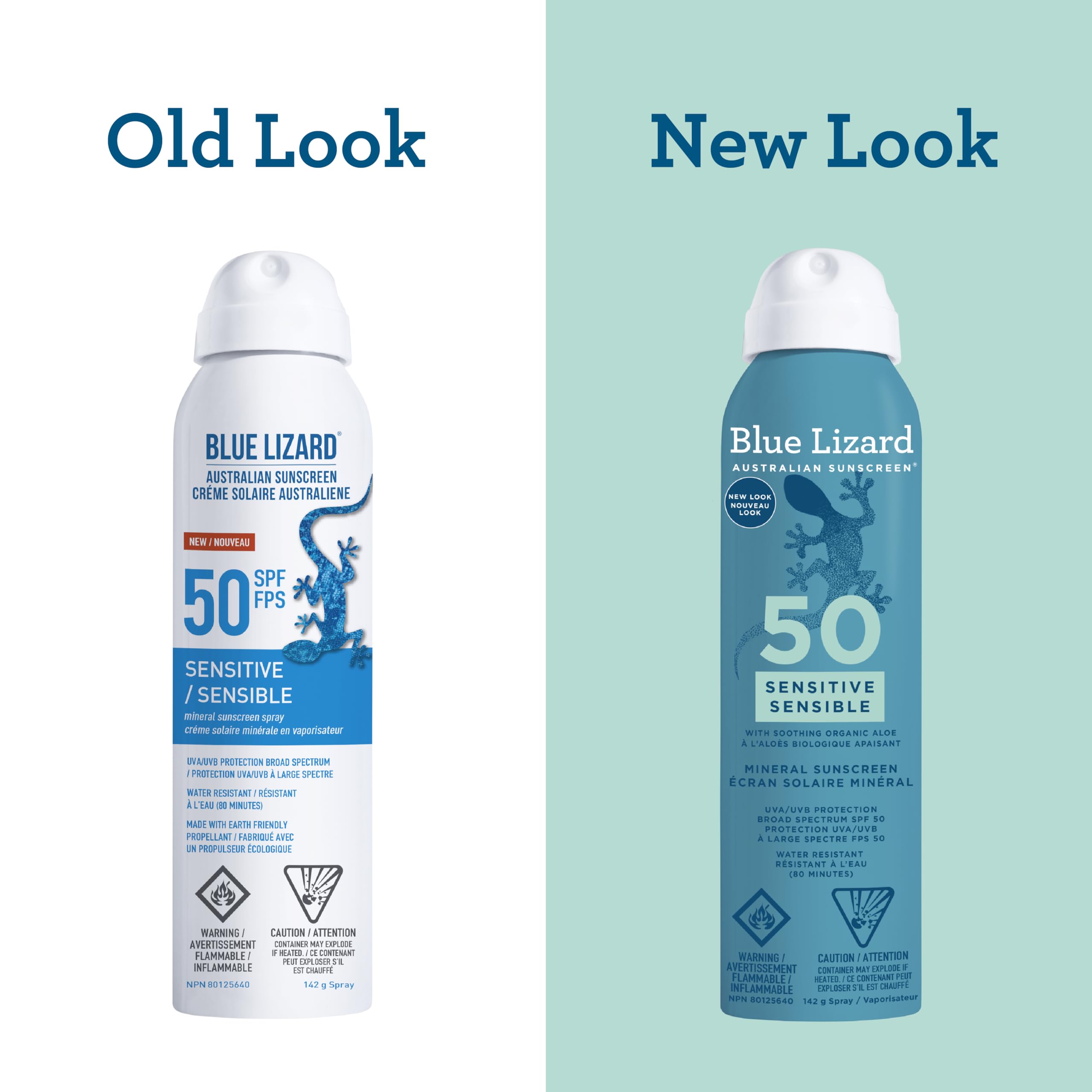 Blue Lizard Sensitive Mineral SPF 50 Spray, Broad-Spectrum UVA/UVB Protection, Water-Resistant, Zinc Oxide Formula, 142 g 🍁 All In One Marketplace Canada
