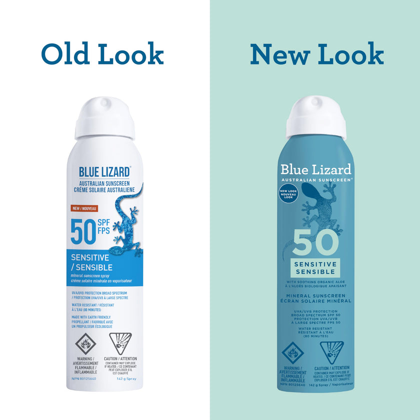 Blue Lizard Sensitive Mineral SPF 50 Spray, Broad-Spectrum UVA/UVB Protection, Water-Resistant, Zinc Oxide Formula, 142 g 🍁 All In One Marketplace Canada