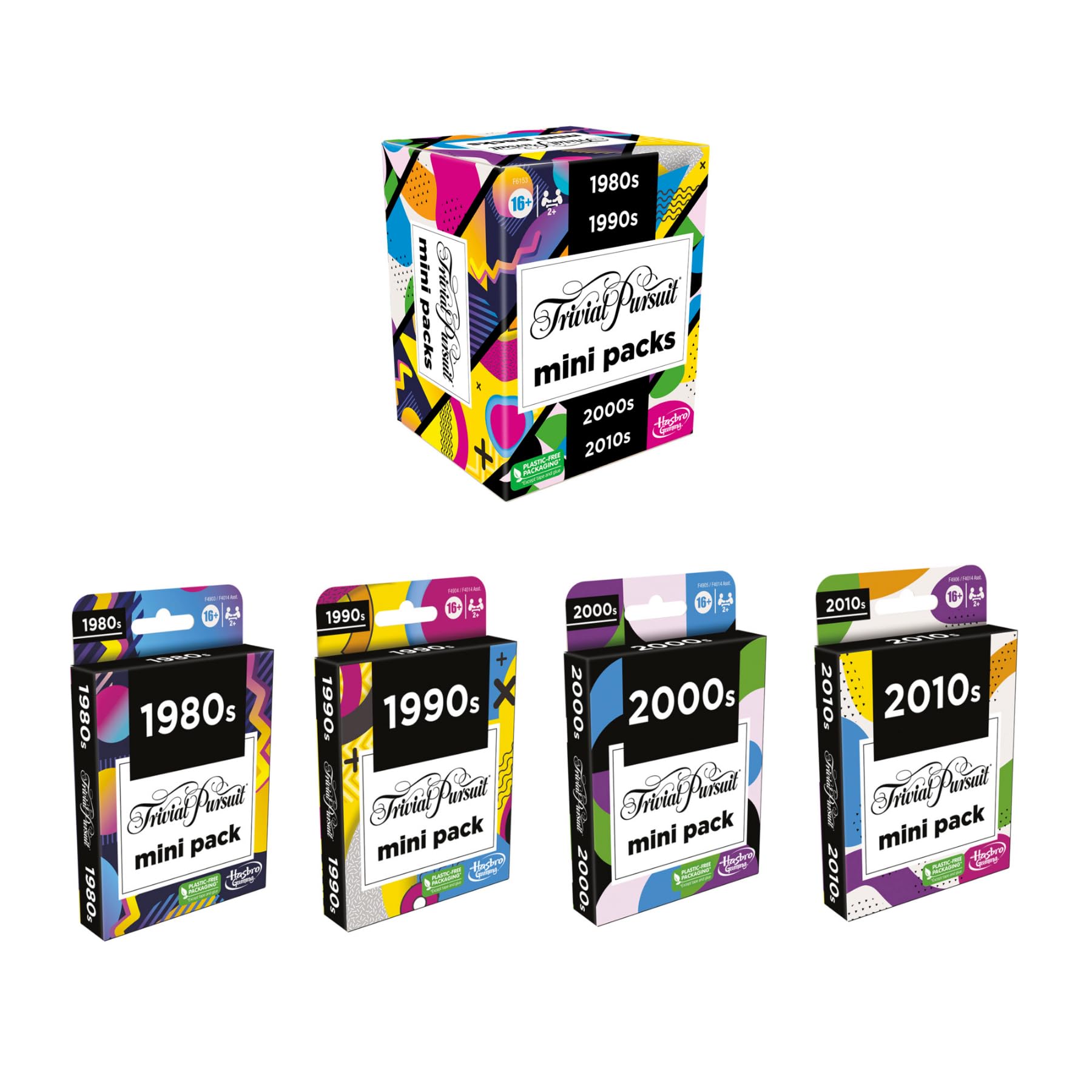 Hasbro Gaming Trivial Pursuit Mini Pack Multipack, Fun Quiz Questions for Adults and Teens Ages 16+ Includes 4 Games with 4 Decades 🍁 All In One Marketplace Canada