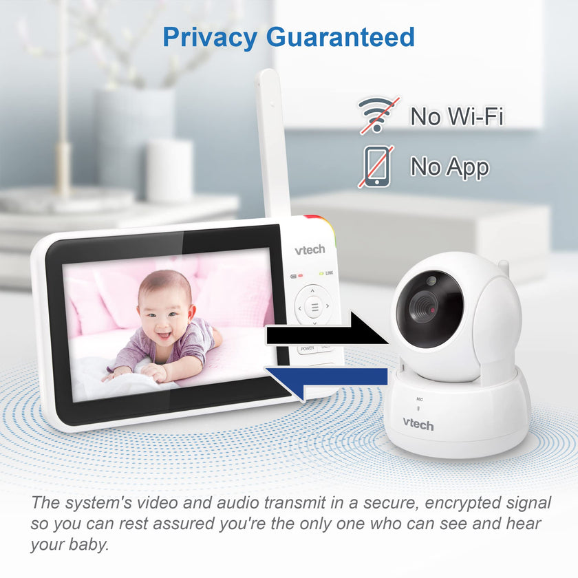 VTech VM924-2 Pan & Tilt Video Baby Monitor with 2 Cameras, 5