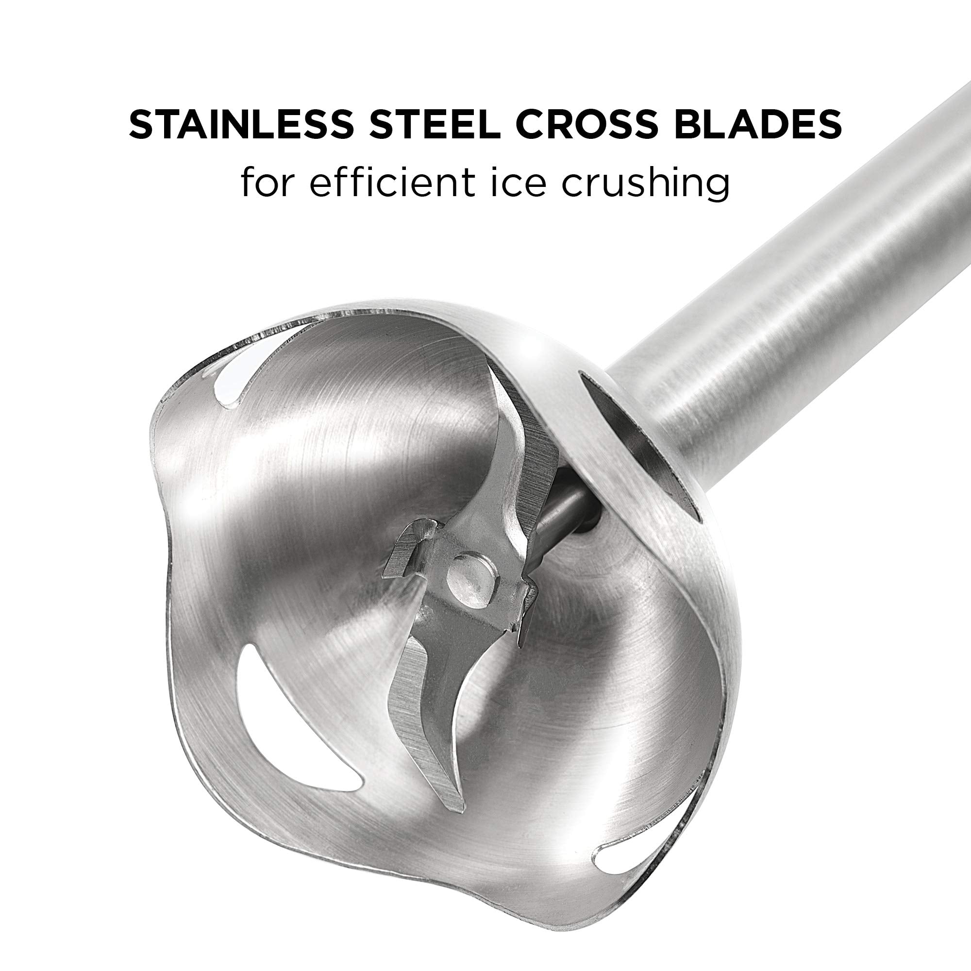 Chefman Immersion Blender, 300W Hand Blender with Stainless Steel Blades, Powerful Electric Ice Crushing 2-speed Control Handheld Food Mixer, Purées, Smoothies, Shakes, Sauces & Soups, Red 🍁 All In One Marketplace Canada