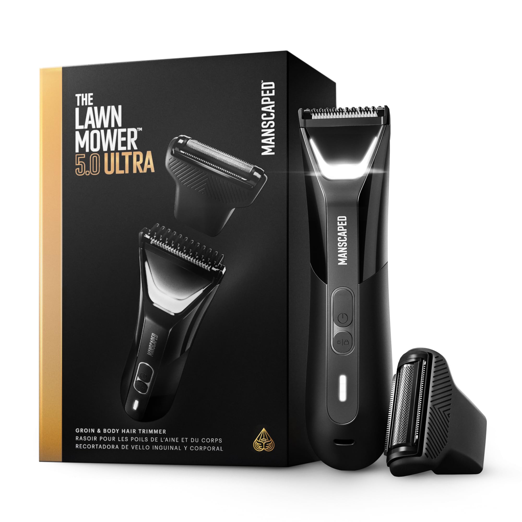 MANSCAPED® The Lawn Mower® 5.0 ULTRA Groin & Body Hair Trimmer – Dual-Head SkinSafe® Trimmer & Foil Blades, Waterproof Wet/Dry Groomer, USB-C Rechargeable with Travel Case, Men’s Ball Shaver, Black 🍁 All In One Marketplace Canada