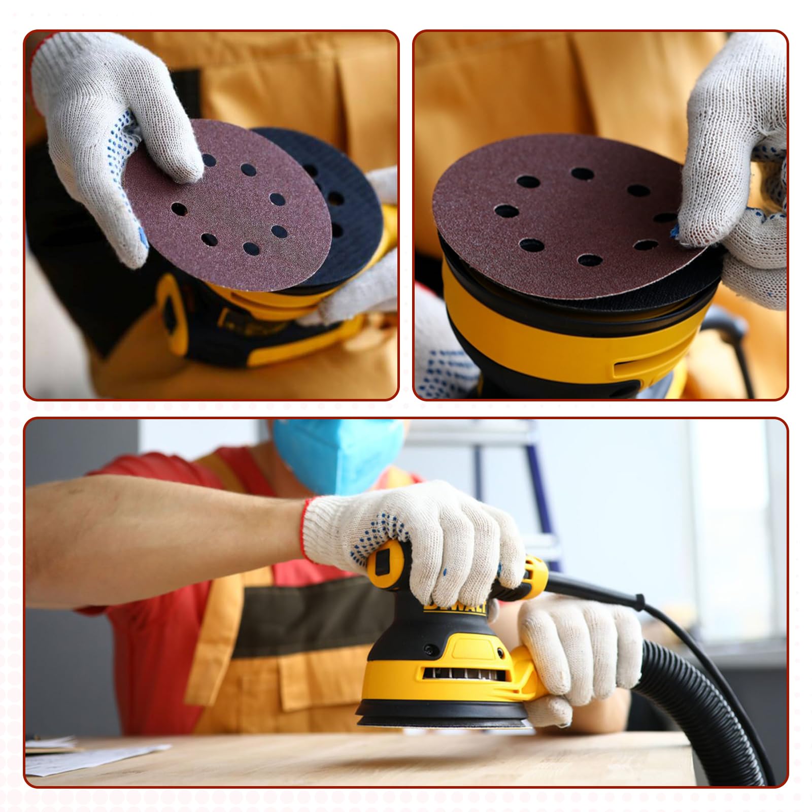 YNZDRWA 70 PCS 5 Inch Sanding Discs, 40 80 120 180 240 320 400 600 800 Grit Hook and Loop Sandpaper for Random Orbital Sander 🍁 All In One Marketplace Canada