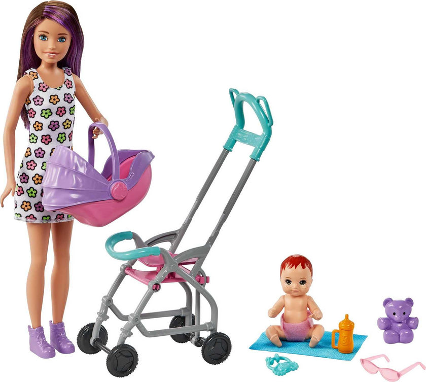 Barbie Skipper Babysitters, Inc. Playset with Skipper Babysitter Doll (Brunette), Stroller, Baby Doll & 5 Accessories, Toy for 3 Year Olds & Up 🍁 All In One Marketplace Canada