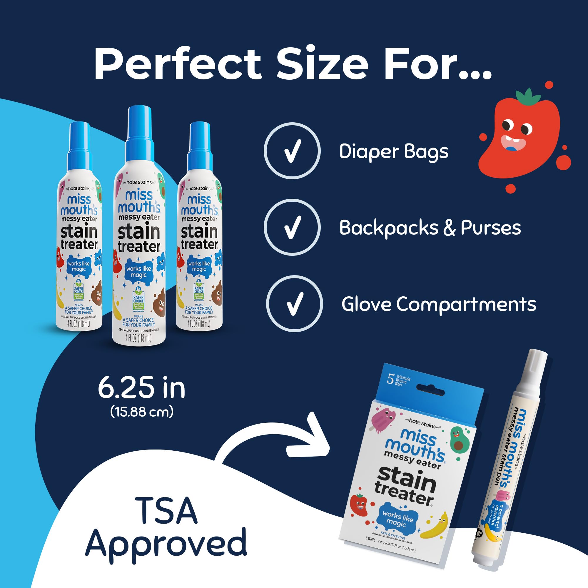 Miss Mouth's Messy Eater Stain Treater, Carpet Cleaner & Spot Remover, 4 oz 🍁 All In One Marketplace Canada