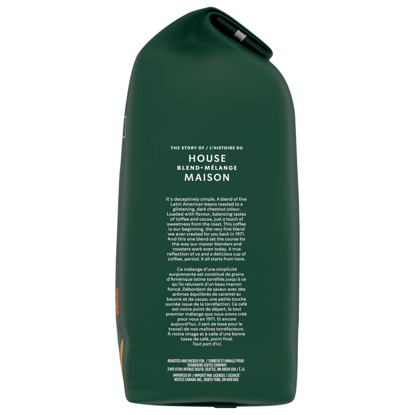 STARBUCKS House Blend Roast Ground Coffee, Medium Roast, Smooth And Balanced, Made With 100 Percent Arabica Beans, For Use With Drip Coffee Makers, Pour-overs, And French Presses, 793 g 🍁 All In One Marketplace Canada