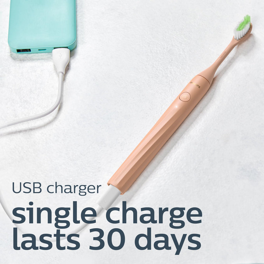 Philips One by Sonicare Rechargeable Toothbrush, 1 Brush Head, Champagne 🍁 All In One Marketplace Canada