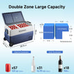 BODEGACOOLER 12 Volt Portable Refrigerator,53 Quart Car Fridge Dual Zone -4℉-68℉,50L Car Freezer APP Control,Electric Compressor Cooler 12/24V DC and 100-240V AC for RV,Camping,Travel,Truck,Vehicles 🍁 All In One Marketplace Canada