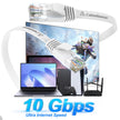 Cat 6 Ethernet Cable 100ft - High Speed 10Gbps, Indoor&Outdoor, Slim Flat Design, Supports Cat7 Network - for Router, Modem, PS4/5, Xbox - White, Weatherproof, Includes 35 Clips & 4 Straps 🍁 All In One Marketplace Canada
