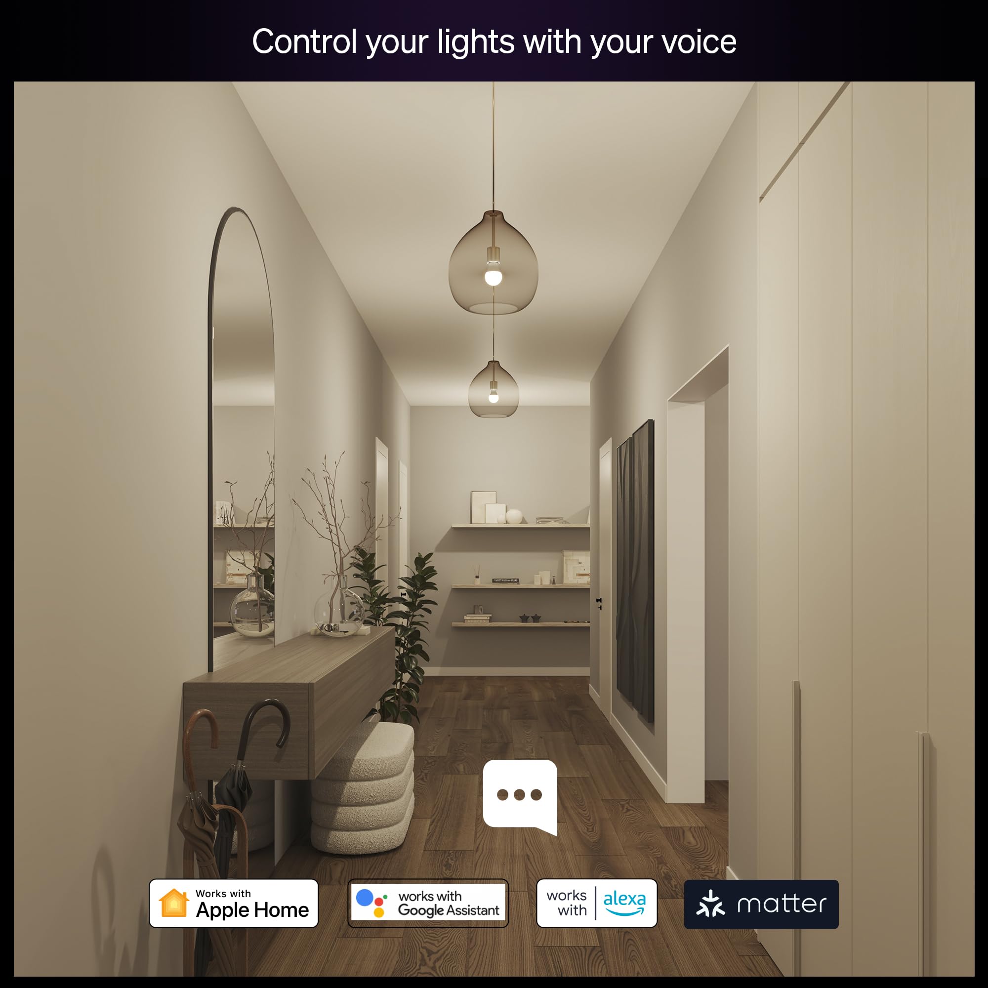 Philips Hue Essential Starter Kit: Bridge + 4 Essential E26 Smart Bulbs, White and Color Ambiance, 2200K-6500K, Dimmable, Works with Alexa, Google Assistant, Samsung SmartThings, Apple Home 🍁 All In One Marketplace Canada