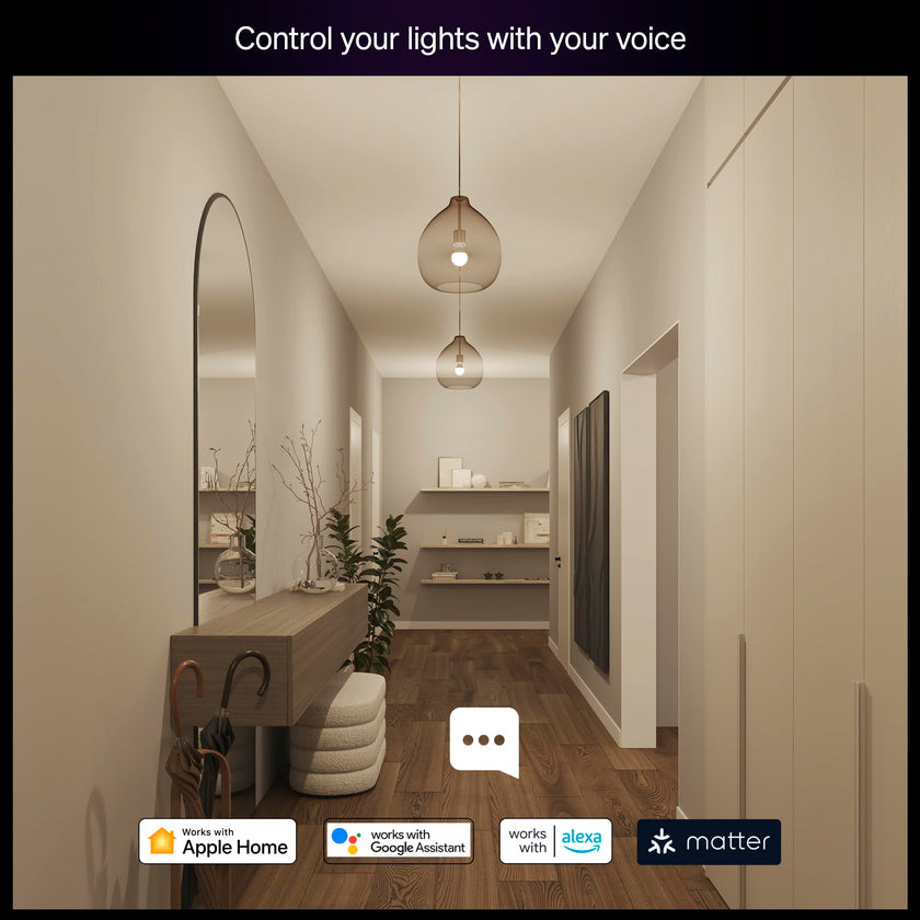 Philips Hue Essential Starter Kit: Bridge + 4 Essential E26 Smart Bulbs, White and Color Ambiance, 2200K-6500K, Dimmable, Works with Alexa, Google Assistant, Samsung SmartThings, Apple Home 🍁 All In One Marketplace Canada