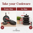Heavy Duty Pan Organizer, 5 Tier Rack - Holds up to 50 LB - For Cast Iron Skillets, Griddles, Pots - Durable Steel Construction - Space Saving Kitchen Storage - No Assembly Required - Black 12.2-Inch 🍁 All In One Marketplace Canada
