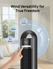 DREO Tower Fan for Bedroom, 90° Oscillating Standing Fans for Room with 4 Speeds, 3 Modes, 28dB Quiet for Sleep, 26ft/s Velocity, 8H Timer, Remote, Living Room, Office, Home, Black 🍁 All In One Marketplace Canada