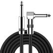 Guitar Cable 10ft New bee Electric Instrument Cable Bass AMP Cord for Electric Guitar, Bass Guitar, Electric Mandolin, Pro Audio (Right Angle to Straight, Black) 🍁 All In One Marketplace Canada