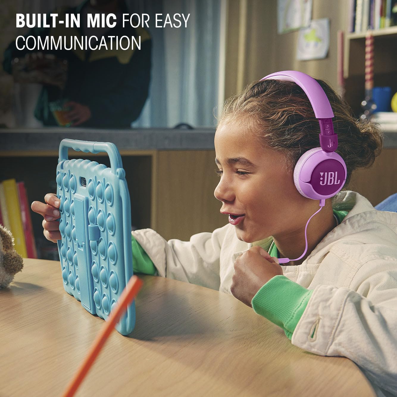 JBL Junior 320 - Wired on-Ear Kids Headphones - Blue 🍁 All In One Marketplace Canada