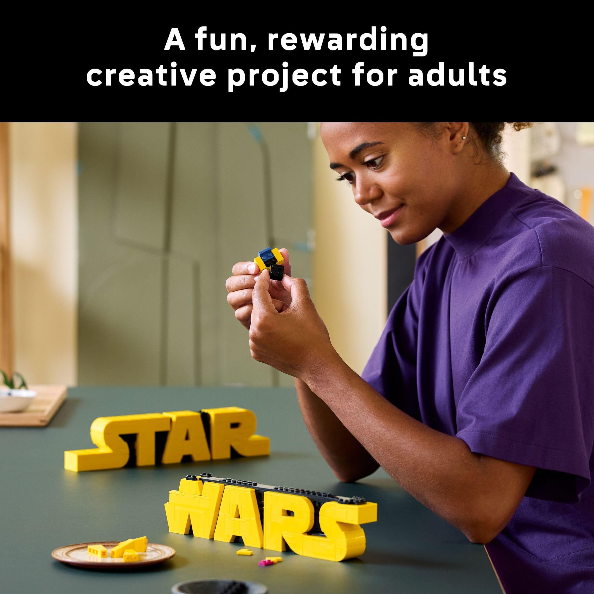 LEGO Star Wars Brick-Built Star Wars Logo - Building Blocks for Adults 18+ - Star Wars Gift Idea for Birthdays - Collectible DIY Model Kit - Home Decor Idea for Fans of The Movie Series - 75407 🍁 All In One Marketplace Canada