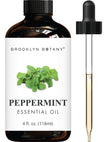 Brooklyn Botany Peppermint Essential Oil - Huge 118 ml - 100% Pure and Natural - Premium Grade with Dropper - for Aromatherapy and Diffuser 🍁 All In One Marketplace Canada