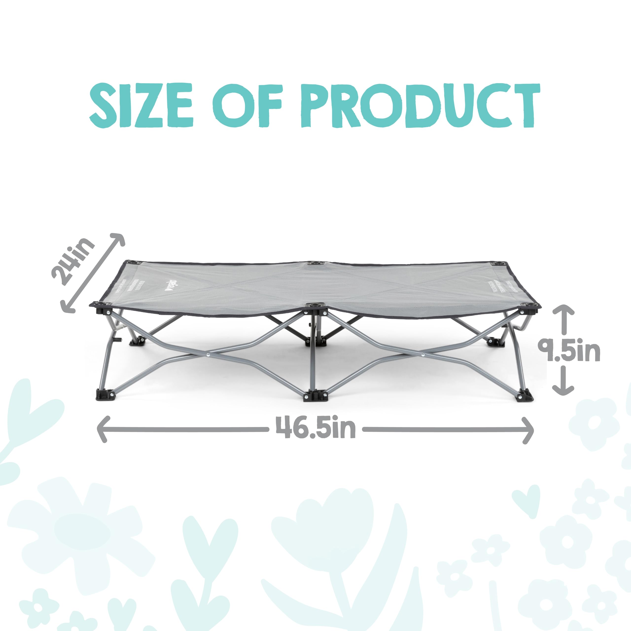 Regalo My Cot® Portable Travel Bed, Grey - Compact, Lightweight, and Portable 🍁 All In One Marketplace Canada