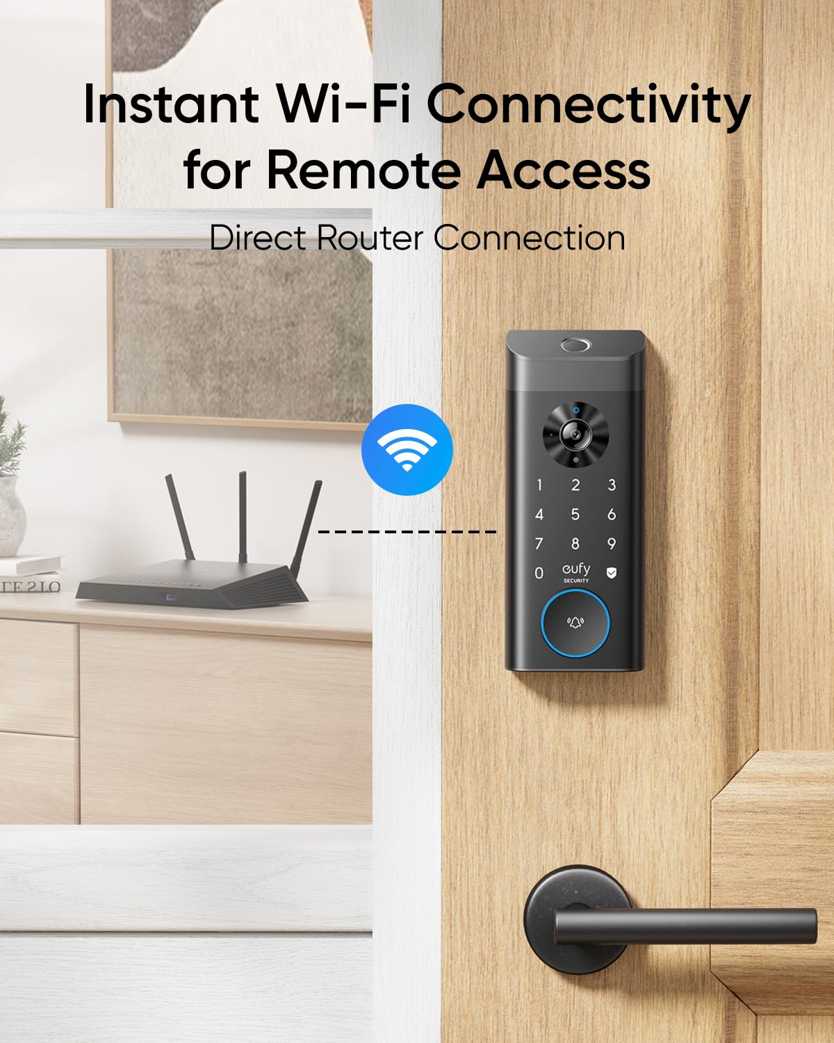 eufy Security Video Smart Lock E330, 3-in-1 Camera+Doorbell+Fingerprint Keyless Entry Door Lock, WiFi Door Lock,App Remote Control,2K HD,Doorbell Camera,No Monthly Fee 🍁 All In One Marketplace Canada