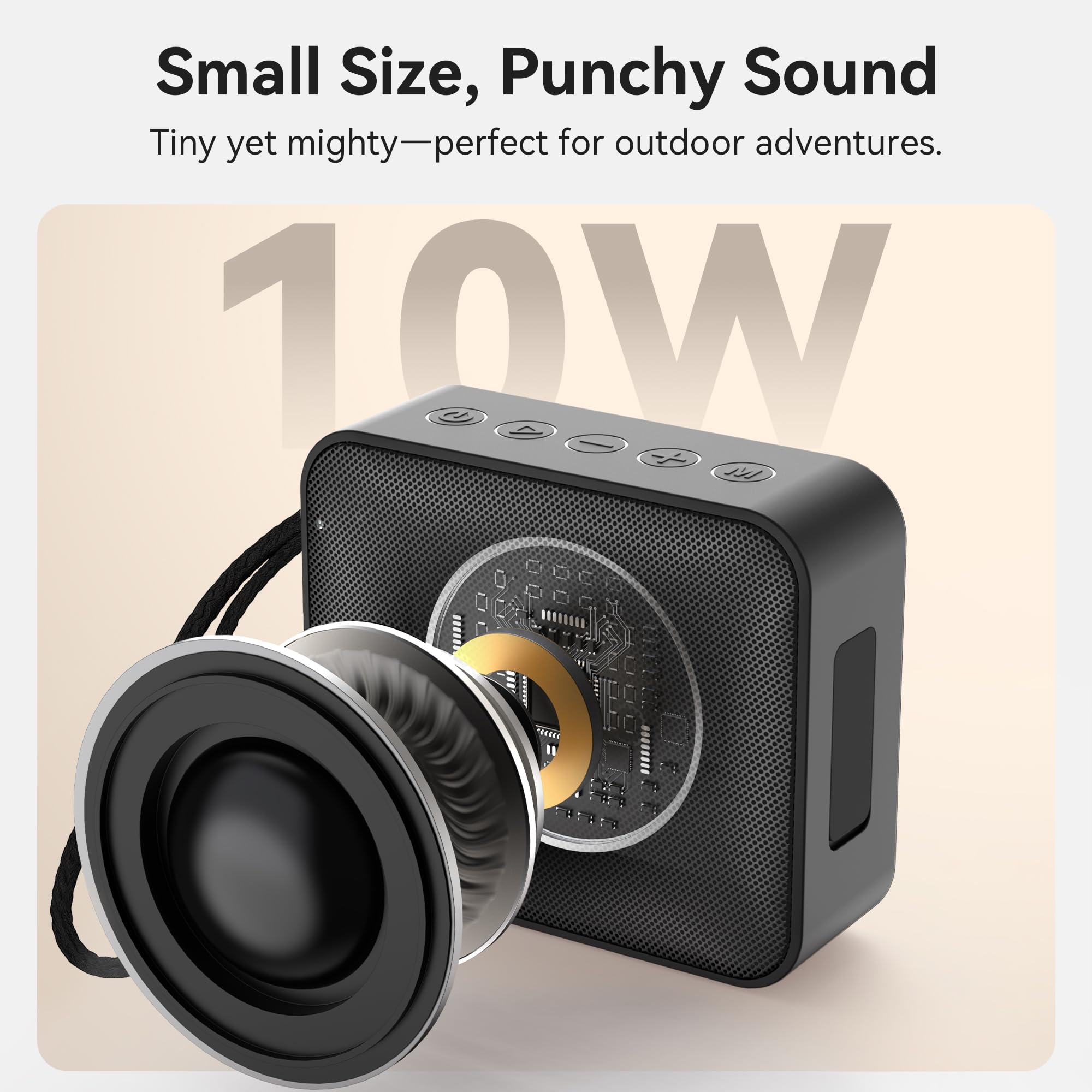 Oraolo Bluetooth Speaker, IPX7 Waterproof Portable Bluetooth Speaker with Stereo Sound, Bluetooth 5.4, Support AUX/TF Card, TWS Pairing,Small Wireless Speaker for Home, Shower, Outdoors, Travel Black 🍁 All In One Marketplace Canada