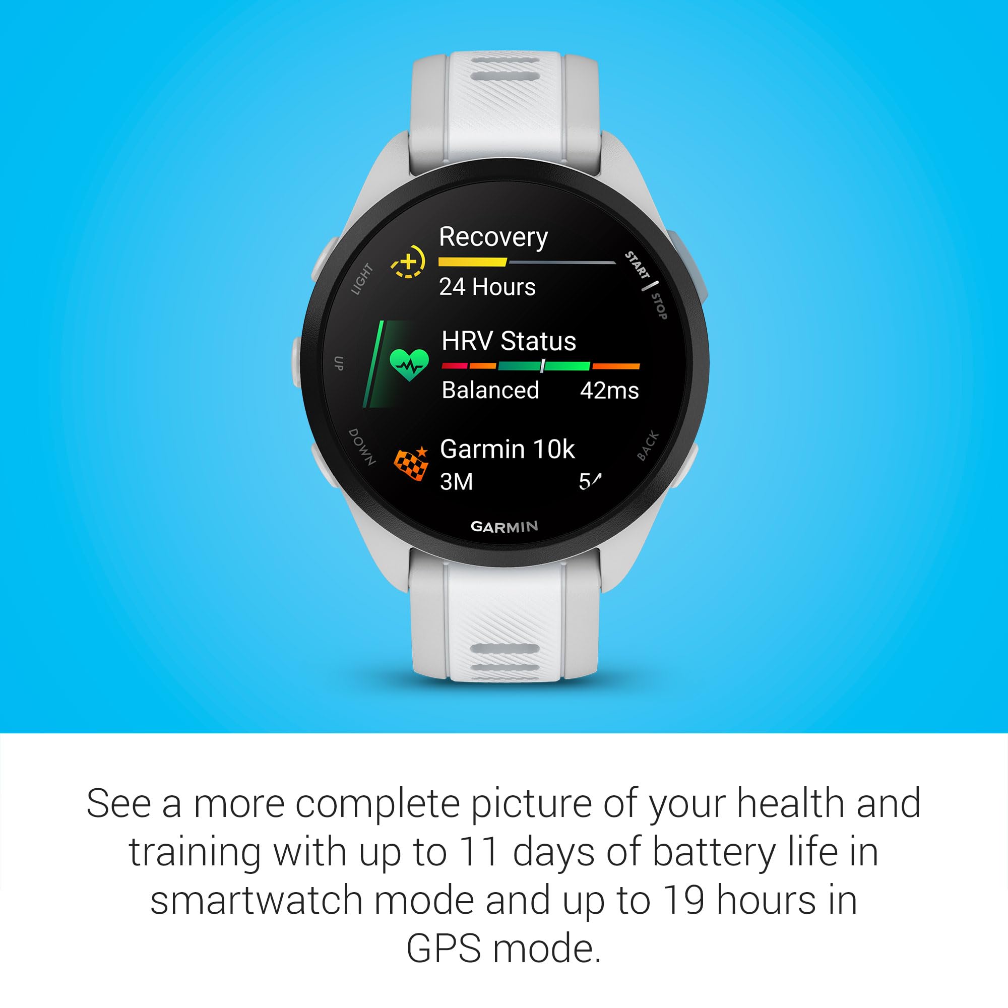 Garmin Forerunner® 165, Running Smartwatch, Colorful AMOLED Display, Training Metrics and Recovery Insights, Whitestone 🍁 All In One Marketplace Canada