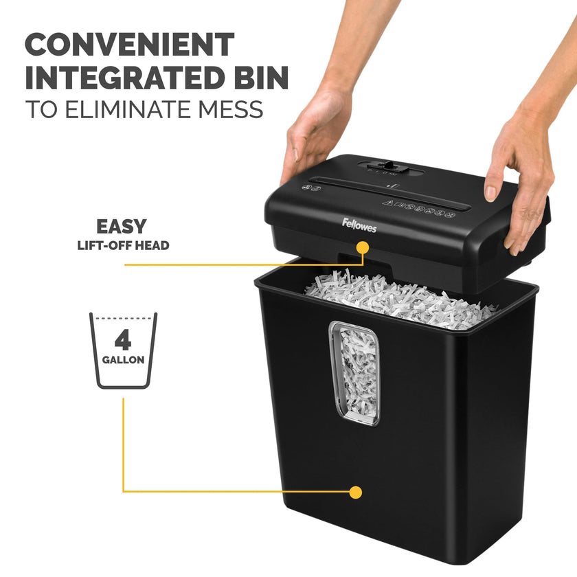 Fellowes Powershred P-30C 6-Sheet Cross-Cut(4-Gallon bin) Deskside Paper Shredder, Black 🍁 All In One Marketplace Canada