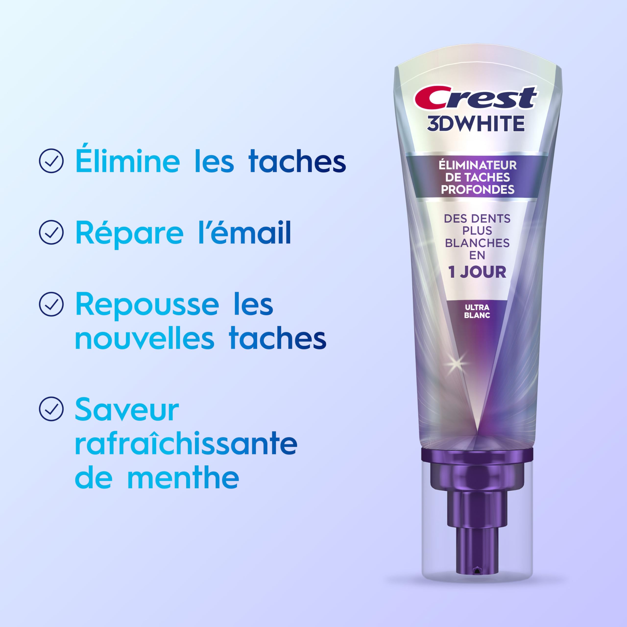 Crest Toothpaste 3DWhite Deep Stain Remover Ultra White - Daily Use - 67mL - Pack of 2 🍁 All In One Marketplace Canada
