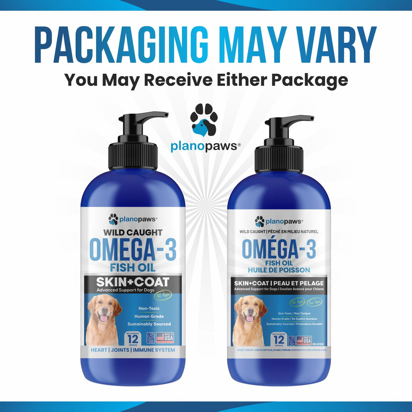 Omega 3 Fish Oil for Dogs – Liquid Dog Fish Oil Supplement – Supports Skin & Coat Health – Joint, Brain & Heart Support – for All Breeds & Ages 🍁 All In One Marketplace Canada