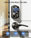 Veise KS01B Keypad Door Lock with 2 Lever Handles Set, Matte Black 🍁 All In One Marketplace Canada