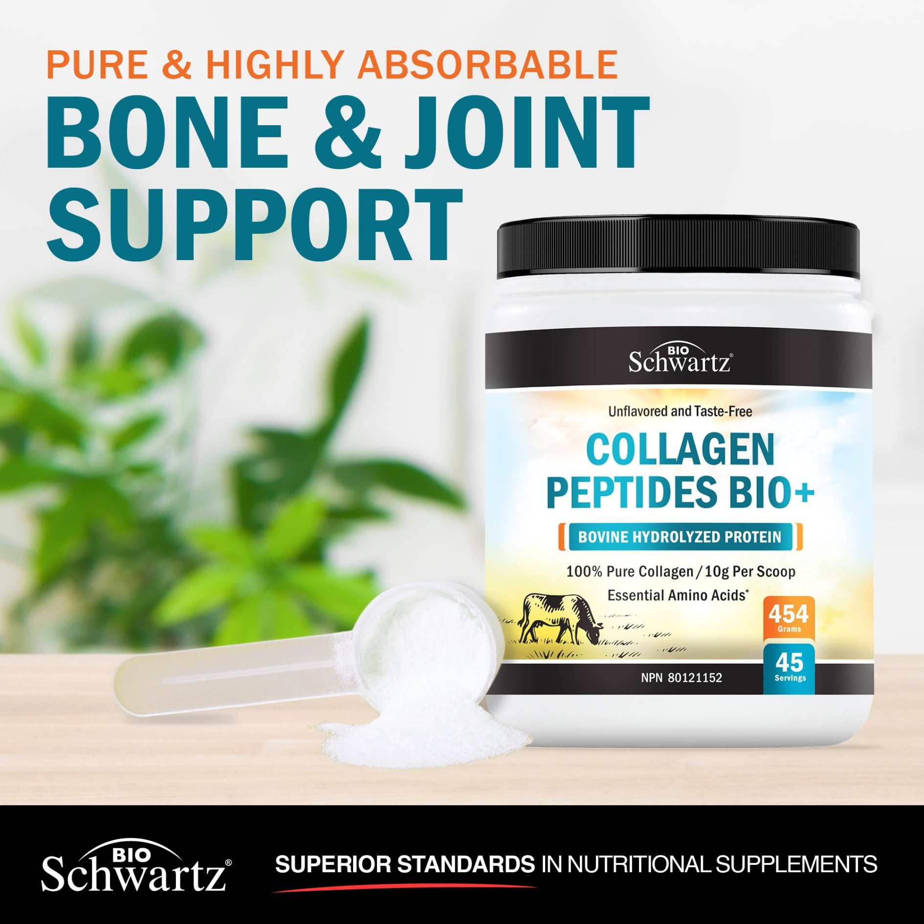Collagen Peptides Powder | Hydrolyzed Collagen Powder with 18 Essential Amino Acids | Supports Healthy Skin Hair & Nails | Bone & Joint Support | Unflavored, Non GMO, Gluten Free | Easy to Mix | 16 oz 🍁 All In One Marketplace Canada