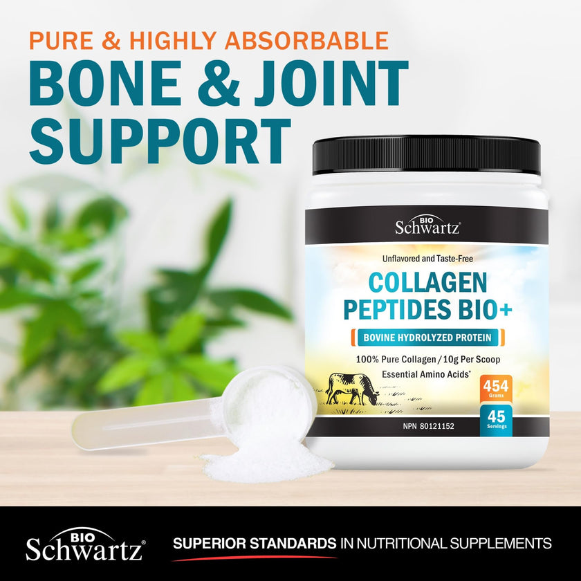 Collagen Peptides Powder | Hydrolyzed Collagen Powder with 18 Essential Amino Acids | Supports Healthy Skin Hair & Nails | Bone & Joint Support | Unflavored, Non GMO, Gluten Free | Easy to Mix | 16 oz 🍁 All In One Marketplace Canada