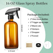 GIVAMEIHF 16oz Amber Glass Spray Bottles,2 Pack Glass Spray Bottles Refillable Empty Bottle with Adjustable Nozzle,Spray Bottle for Essential Oils,Cleaning,Pets,Plant, Hair Mister 🍁 All In One Marketplace Canada