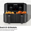 Chefman TurboFry 9-Qt. Dual-Basket Air Fryer with Sync Finish, One-Touch Digital Control, & Shake Reminder for Quick, Healthy, Family-Sized Meals, Black 🍁 All In One Marketplace Canada